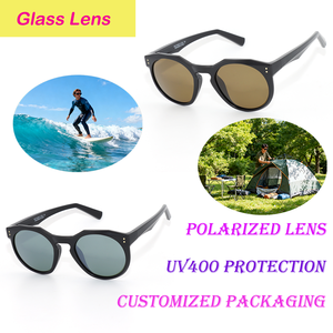 Lunettes de soleil rétro à monture intégrale en TR90, légères et durables, verres polarisés UV400, confortables, colorées, pour hommes et femmes, camping - Product Image 1