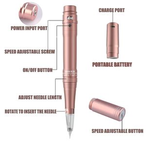 Machine à tatouer rotative de haute qualité pour sourcils, marque privée, moteur <span class=keywords><strong>suisse</strong></span>, roulements japonais, maquillage permanent, en plastique - Product Image 2