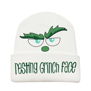 <strong>Grinch</strong> Knit Beanie Christmas <strong>Hat</strong> Warm Fleece Lined Winter Cap with <strong>Grinch</strong> Print - Product Image 4