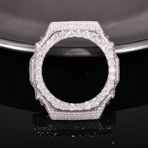 Accesorios de Lujo para Relojes, Caja de <span class=keywords><strong>Reloj</strong></span> Chapada en Oro de 18K con Diamantes Moissanite VVS1, Estilo Iced Out Buss Down, para Relojes <span class=keywords><strong>Casio</strong></span> GA2100 - Product Image 5
