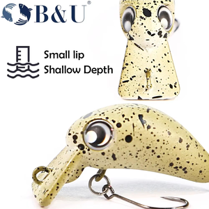 Señuelo de Pesca B&U JT22 de 26 mm y 1.8 g, Señuelo de Plástico ABS Duro, Tipo Crankbait, para Río, Lago, Agua Dulce y Salada, para Pesca de Tilapia, Bluegill y <span class=keywords><strong>Sunfish</strong></span> - Product Image 4