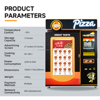 Máquina Expendedora de Pizza Automática de Autoservicio YISO Smart IoT 24 Horas con Hornos Internos y Lector de Tarjetas de Crédito Nayax, Pizza Fresca