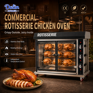Macchina Professionale per Arrosto di <span class=keywords><strong>Pollo</strong></span>, Forno Rotante a Gas in Acciaio Inox, Griglia Automatica per Pollame - Product Image 1