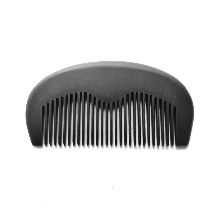 Peigne pour barbe en bois noir, Kit de toilettage pour cheveux, produit de poche, personnalisable directement à l'usine, Logo disponible