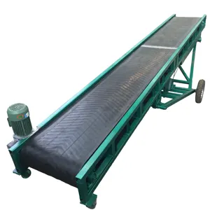 Large Dip Angle Industrial Belt Conveyor Skirt Belt Conveyor Small Block Feeding Machine