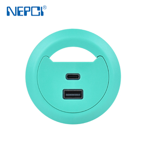 Enchufe integrado de escritorio profesional con puertos USB para oficina en casa Salida de ahorro de espacio de con Carga rápida de 65W - Product Image 5