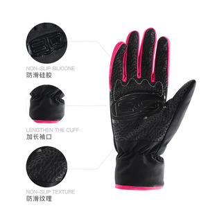 Boton Ski <b>Gloves</b> Women Black Pink Waterproof Windproof Thinsulate <b>Warm</b> Riding <b>Gloves</b> For Winter Motorcycle Electric Bike - Product Image 2