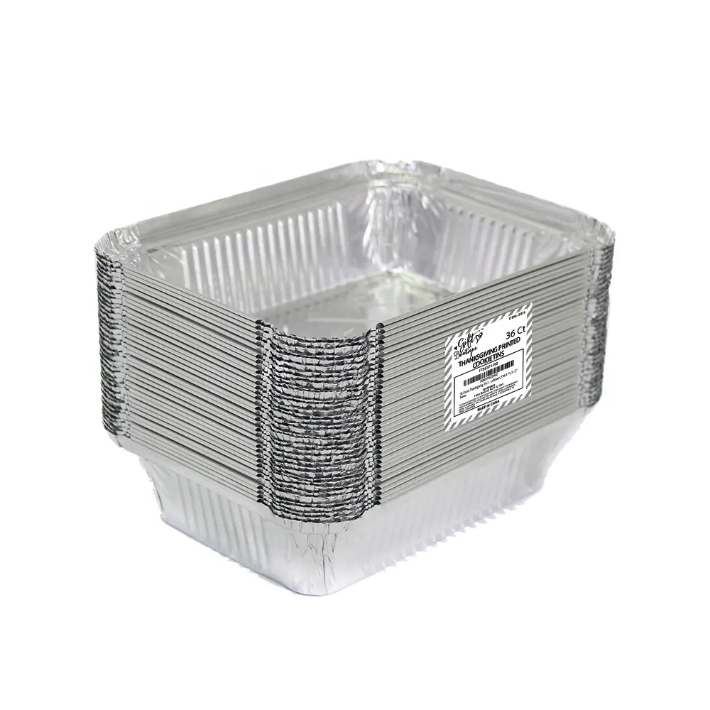 Lage Prijs Zilver Wegwerp Aluminiumfolie Dienblad Taart Pannen Afhaalfolie Doos Huishoudelijke Aluminiumfolie Container