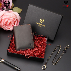 Genuine Leather Wallet Automatic Pop-Up <strong>Card</strong> Holder Credit <strong>Card</strong> Storage RFID Anti-Theft Chain Logo Customizable Polyester Lining - Product Image 6