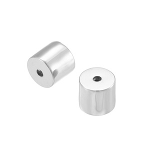 Pendientes de cilindro de acero inoxidable personalizados para mujer, accesorios de joyería impermeables, tope trasero, chapado en oro de 18K - Product Image 6