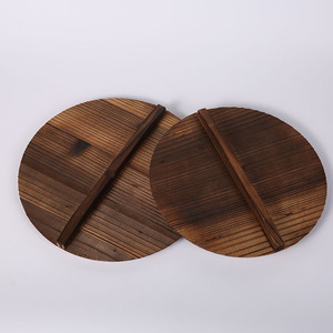 Couvercle en bois pour faitout, grand et petit, anti-débordement, pour wok en fer, pièces de batterie de cuisine écologiques - Product Image 1