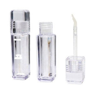 2026 New Arrival Lip Gloss Container Containers, Round Cap and square Lipgloss Tube Cosmetic <b>case</b> with Thick <b>Wall</b> - Product Image 4