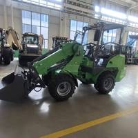 Mini Caricatore Frontale Elettrico CE EPA 1000kg a 4 Ruote Motrici con Benna Telescopica, Garanzia 1 Anno