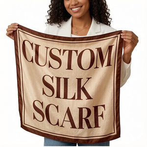 Sciarpa in <span class=keywords><strong>Seta</strong></span> Personalizzata con Stampa Digitale, Design Quadrato, Rettangolare, Triangolare, Sportivo, Vendita all'Ingrosso - Product Image 1