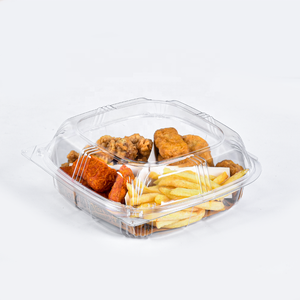 カスタム環境にやさしいテイクアウトフードバーガー包装箱ペットプラスチック使い捨てフライドチキンファーストフードハンバーガーボックス - Product Image 4