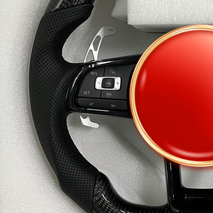 Volant en fibre de carbone pour Volkswagen <span class=keywords><strong>Golf</strong></span> 7.5 GTI MK7 MK7.5 Polo GTS <span class=keywords><strong>GTD</strong></span> GTE Scirocco R Passat CC R-Line Jetta - Product Image 2