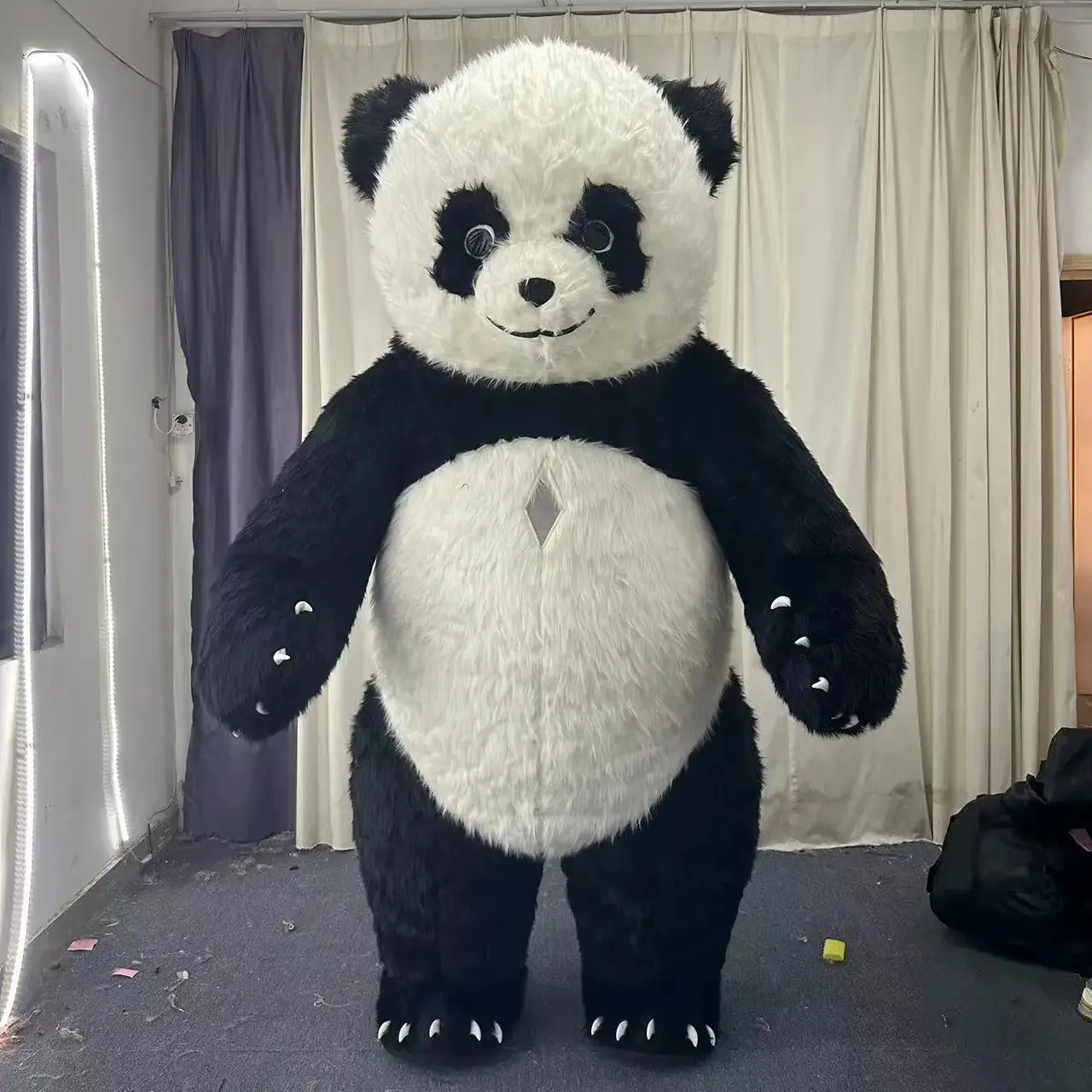 Offre Spéciale haute qualité gonflable panda masoct costume court lapin fourrure 2m/2.6m/3m panda gonflable mascotte costume