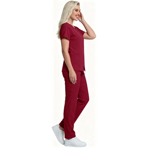 Daoyi Women's Medical Scrub Set Polyester Slim Fit Durable Washable Workwear - Product Image 1