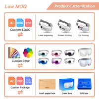 Produits de soin des yeux, pression d'air, fatigue oculaire, compression thermique, 5 modes, masseur oculaire intelligent à vibration avec musique Bluetooth