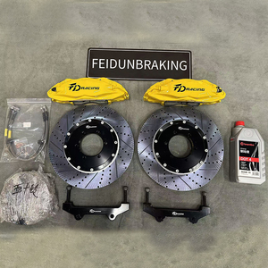 Vente en gros Kit d'étrier de voiture jaune à 4 pistons avec accessoires pour roue arrière renault <span class=keywords><strong>megane</strong></span> 3 rs 4 tesla Model Y et Gx460 - Product Image 3