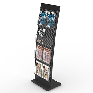 Expositor de Folletos A4 Personalizado de Múltiples Niveles, Estante Móvil de Acrílico y Metal con Ruedas para Librerías y Exposiciones - Product Image 2