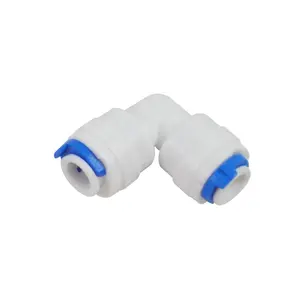 Conectores rápidos de 1/4 pulgadas, unión de tubos, conexión de ajuste de codo para filtros de agua y sistemas de ósmosis inversa RO