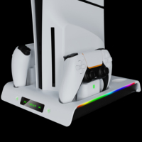Pour la station de refroidissement et de charge P5, avec ventilateur à 3 niveaux et RGB, chargeur de contrôleur P5 Accessoires ultra-minces