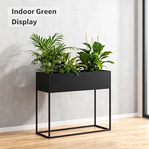 <span class=keywords><strong>Support</strong></span> de plantes en métal robuste avec bac à plantes, pour l'intérieur et l'extérieur, <span class=keywords><strong>support</strong></span> décoratif pour pot de fleurs, résistant aux intempéries - Product Image 4