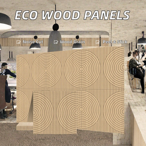 Paneles Acústicos Autoadhesivos Modernos y Ecológicos, 6 Piezas de 60x60cm, Diseño Decorativo con Textura de Madera, Alta Reducción de Ruido, Diseño 3D - Product Image 2