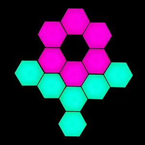 Rgb Honeycomb Lamparas Luces Led Hand Touch Hexagonal Wall Lamp Diy Quantum Modular USB Hexagon Night Light