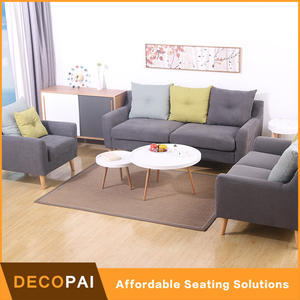 Tela de tapicería Sala muebles de madera moderna pierna 1 asiento 2 asiento 3 sofá de amor tres persona asiento sofá - Product Image 6