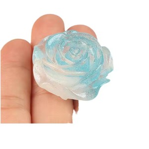 Hielo transparente estrella completa Rosa luminosa DIY resina pintura teléfono funda flor parche sombreros horquilla encanto accesorios Mini modelo - Product Image 5