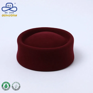 Sombrero de fieltro tipo boina de lana 100% OEM de fábrica para mujer, elegante, estilo francés, ideal para fiestas callejeras, bodas y eventos de <span class=keywords><strong>alfombra</strong></span> roja. - Product Image 5