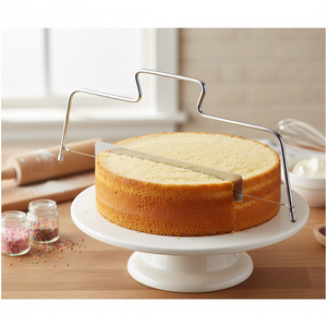 Livellatore per torte 32,5 cm in acciaio cromato, tagliatorte regolabile per strati uniformi, strumento per decorare torte - Zenker - Product Image 3
