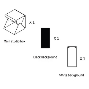 Gấp xách tay 40cm Mini nhiếp ảnh máy ảnh USB LED ánh sáng mềm hộp lều ảnh studio với màu đen trắng phông nền - Product Image 5