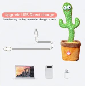 Jouet Cactus parlant, chantant et dansant, avec musique, chansons anglaises, recharge USB, peluche mignonne - Product Image 4