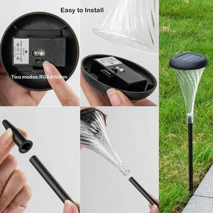 Luces LED Solares para Camino, Impermeables IP65, Cálidas, Decorativas para Jardín, Césped, Navidad, Recargables, Certificación RoHS - Product Image 6