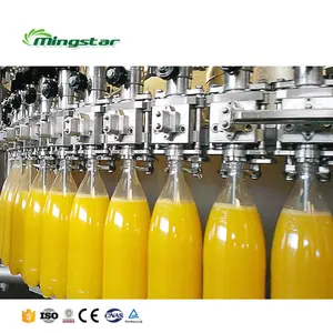 तुर्की उत्पादन लाइन में मिंगस्टार स्वचालित पीईटी बोतल 5000BPH फलों का रस पेय भरने वाली कैपिंग मशीन