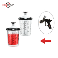 Système de gobelets jetables pour pistolet de peinture de 650 ml avec couvercles et doublures