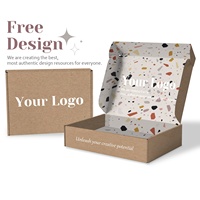 Boîte d'Expédition Ondulée Personnalisée. En Papier Kraft Rose pour Vêtements, avec Logo Personnalisé