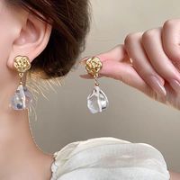 Pendientes de Mujer Estilo Francés Retro, Diseño Geométrico, Chapados en Oro, para Fiesta, Modernos