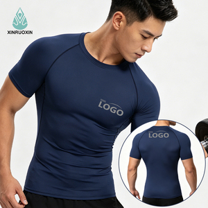 Camiseta Deportiva Masculina de Manga Corta, Transpirable, Elástica, Ajustada, para Fitness, Running, Baloncesto y Entrenamiento, de Secado Rápido, Superventas - Product Image 1