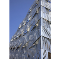 Panneaux de façade muraux perforés de style moderne pour les façades de bâtiment et l'application de décoration extérieure de conception de maison