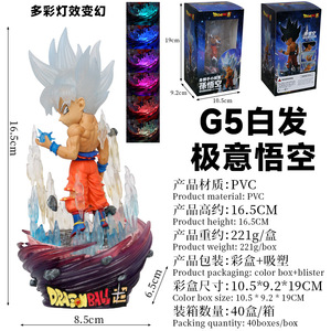 ฟิกเกอร์อนิเมะดราก้อนบอล <span class=keywords><strong>WCF</strong></span> ซุนโกคูผมขาว ร่างอัลตร้าอินสติงค์ ไฟส่องหน้าท้อง ขนาด 17 ซม. ของเล่นฟิกเกอร์แอคชั่น ของขวัญคริสต์มาส - Product Image 2