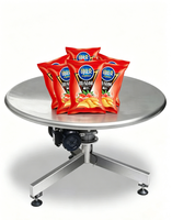 Table tournante en acier inoxydable 304 de qualité alimentaire pour la triage sur ligne d'emballage, plateau tournant automatique de collecte