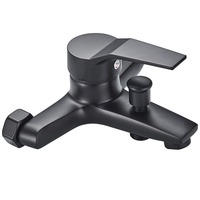 Robinet de douche thermostatique en alliage de zinc avec jet de pluie, monocommande, design moderne, robinet de baignoire mural pour salle de bain