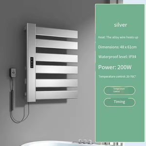 FEIDU Porte-<span class=keywords><strong>serviettes</strong></span> de salle de bain chauffant mural avec minuterie Caractéristiques de séchage des vêtements en aluminium - Product Image 3