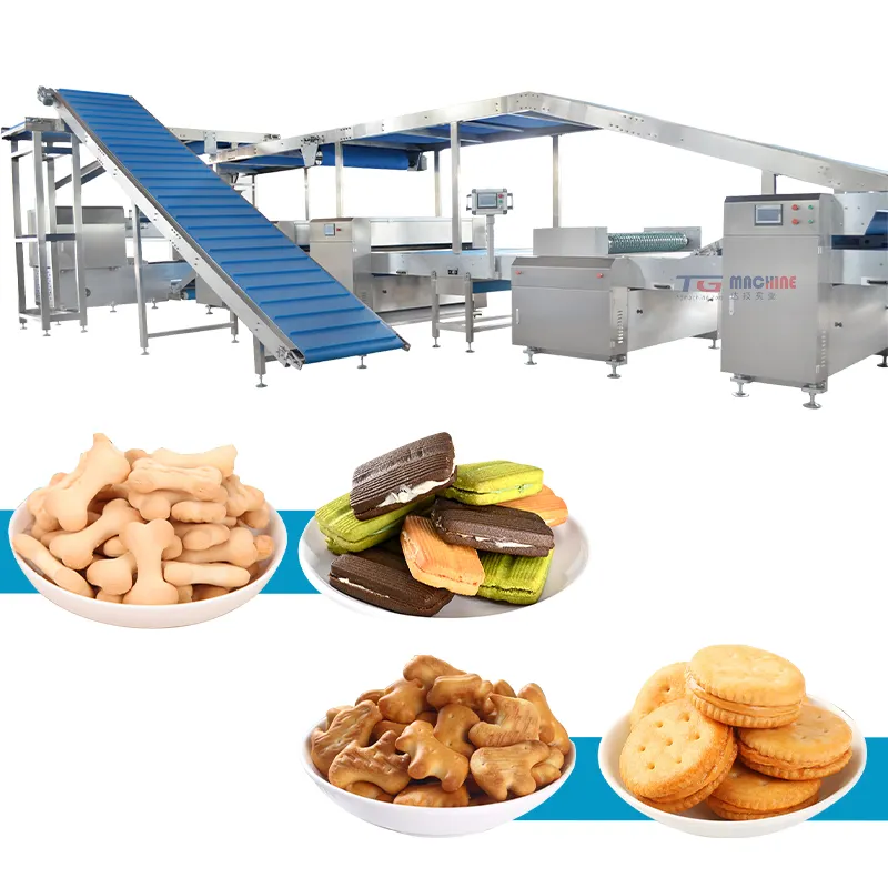 Linea de production completa de la maquina para hacer galletas blandas TG 2022