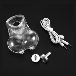 Мог электрошок БДСМ секс Мошонка рукав секс-игрушка мужской пенис задержка электрический стимулятор чистый черный аксессуары - Product Image 2