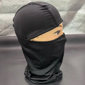 Bán buôn OEM ODM dành cho người lớn tùy chỉnh Polyester in màu đen Balaclava - Product Image 3